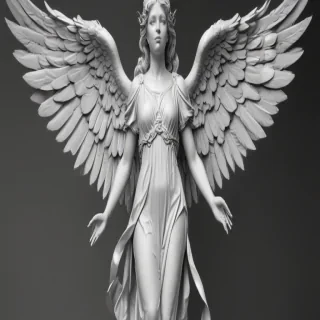 angel clip art black and white