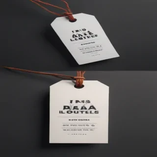 clothing tag mockup