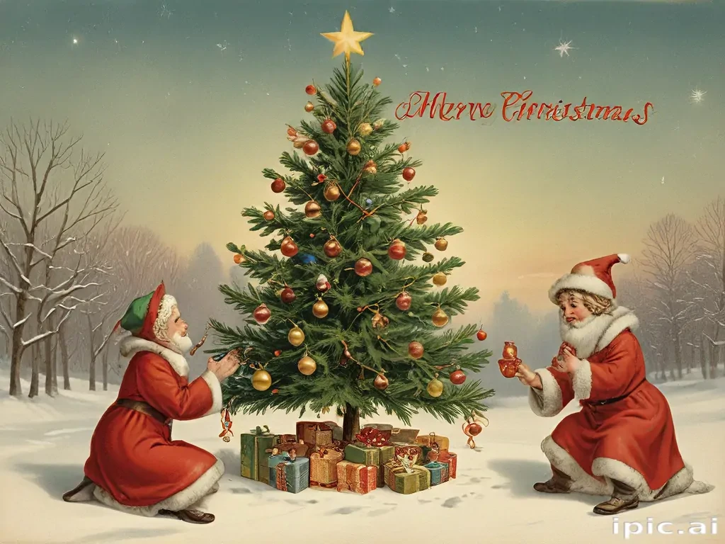 vintage merry christmas image
