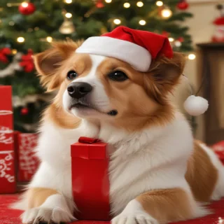 wallpaper christmas dog