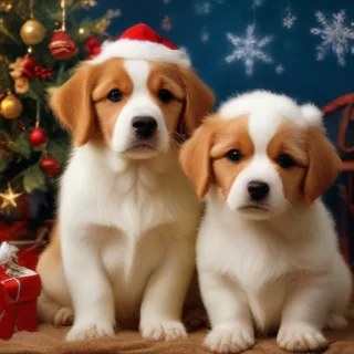 cute christmas dogs