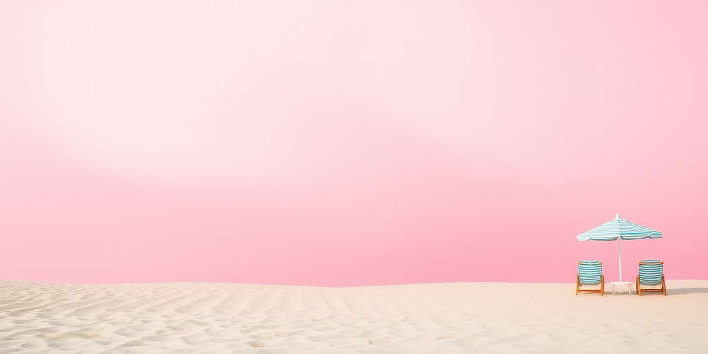 pastel pink beach wallpaper