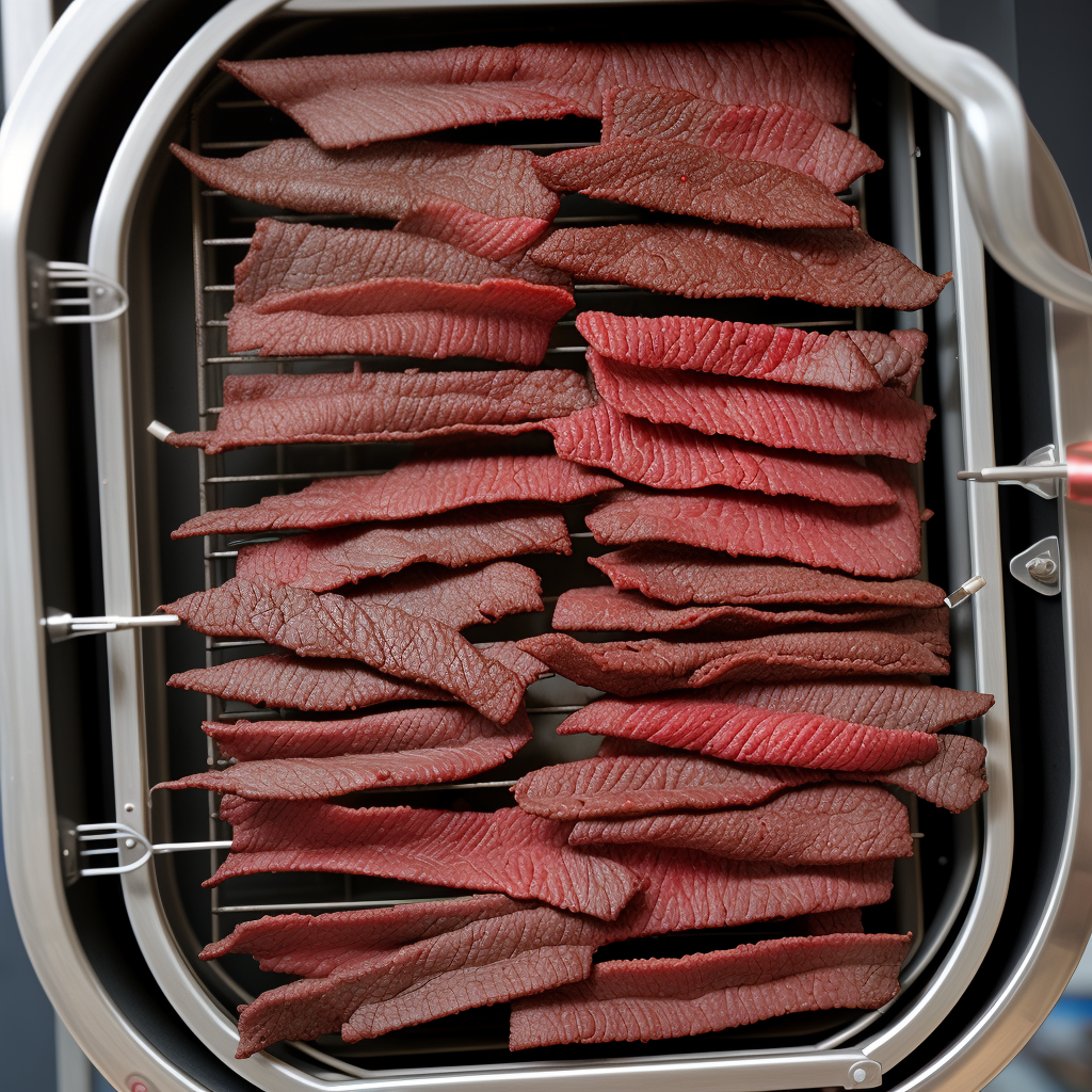 beef jerky in an electric smoker