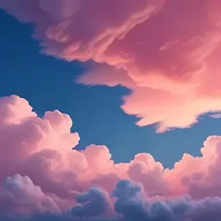 aesthetic pink clouds