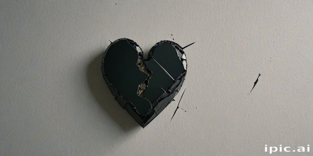 broken black heart