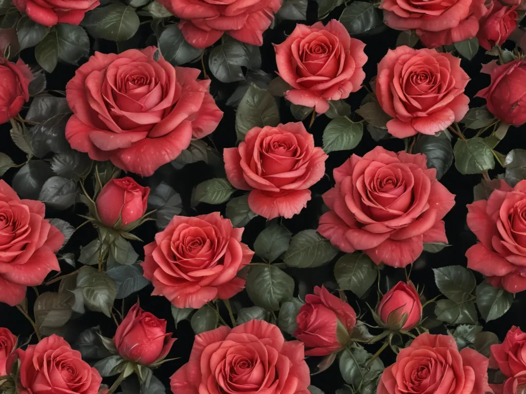 rose wallpaper black