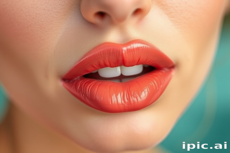 Sheer coral lips with a water-tint formula, named "Blushing Reef," providing a lightweight, natural-looking stain for effortless beauty