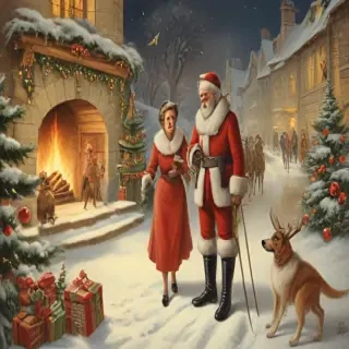 vintage christmas illustration