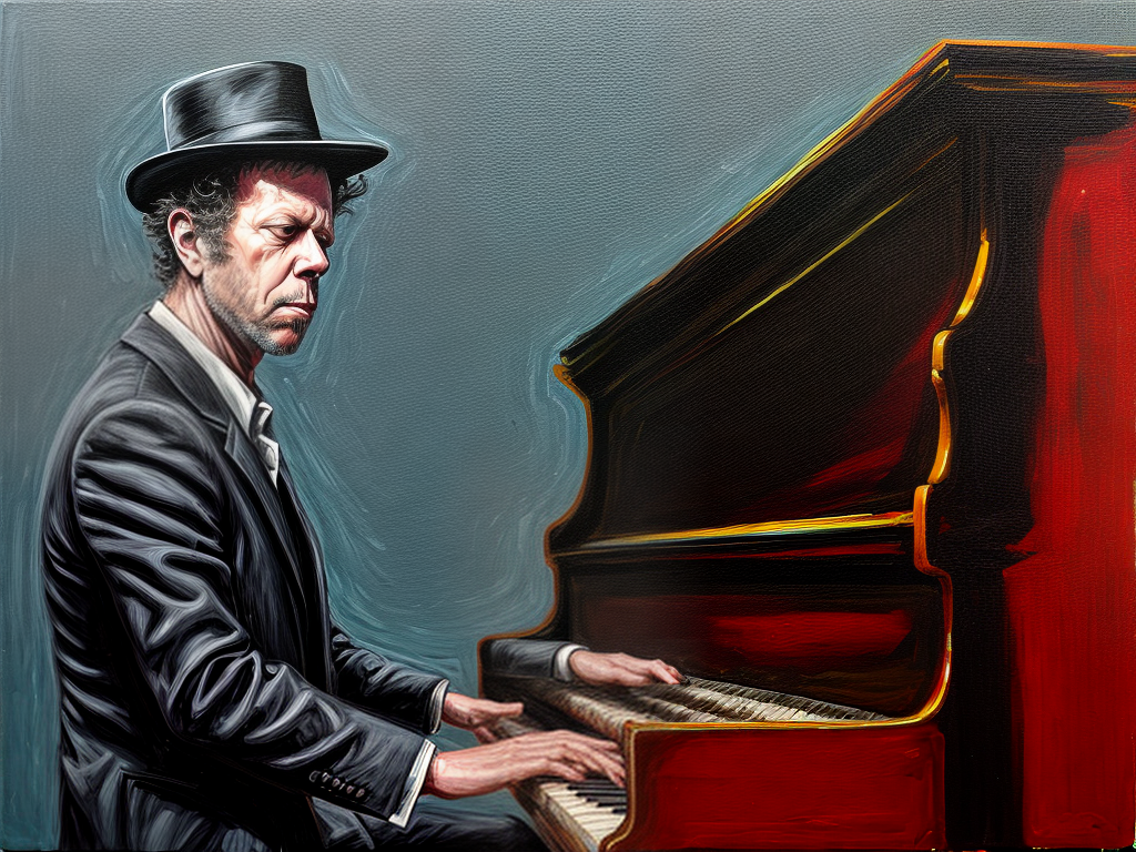 tom waits piano live painting