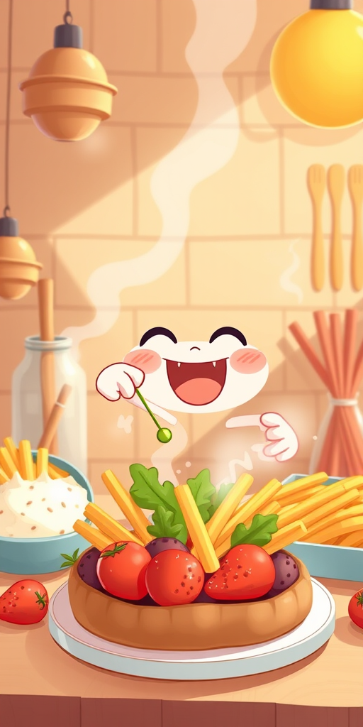 animated food