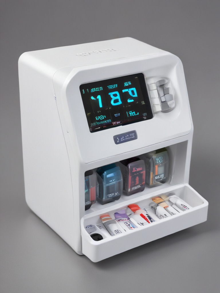 Med Box Machine Medicine box that dispenses medicine. Has a touch display, can measure ...