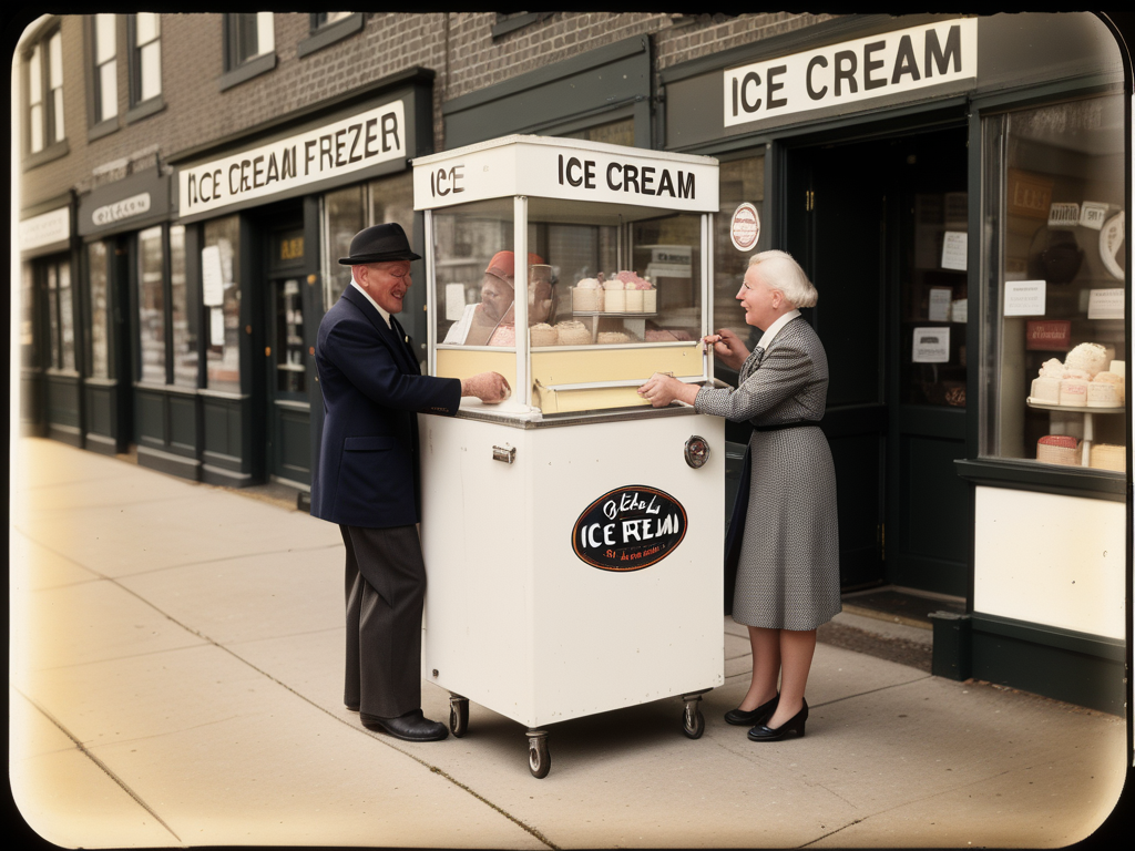 old fashioned ice cream freezer