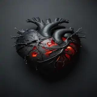 broken heart black