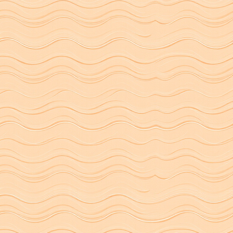 Create a seamless pattern of wavy lines in a soft peach background, using a Canon EOS R5 camera with a 50mm f/1.8 lens, aperture set to f/8, ISO 100, focus mode set to single point, and natural lighting to enhance texture and clarity.