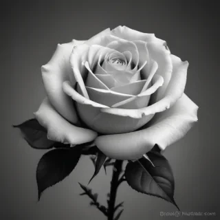 rose clip art black and white