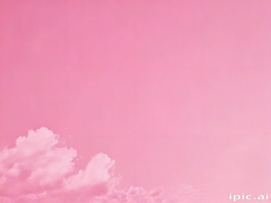 Soft Cotton Candy Clouds Against a Dreamy Pink Sky Background