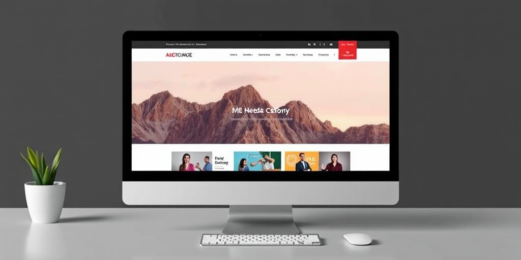 computer website mockup