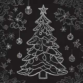 christmas outline