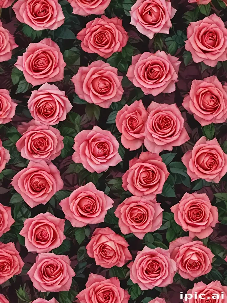 roses in background