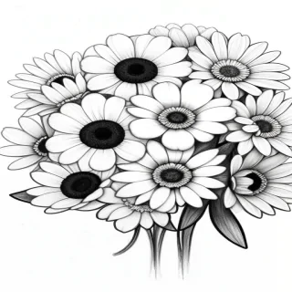 flower drawing images with colour
