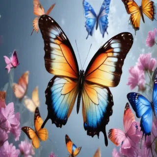 butterflies transparent