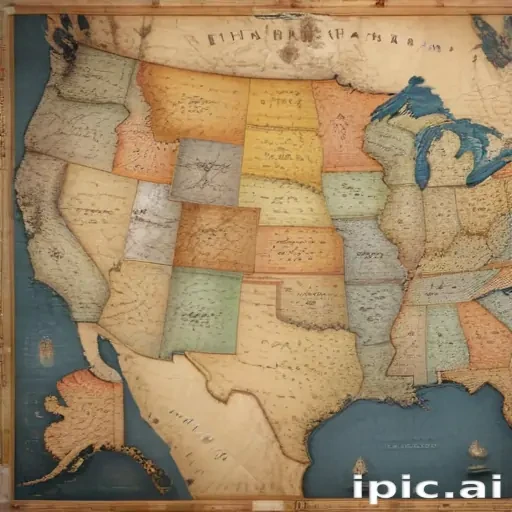map of united states with states