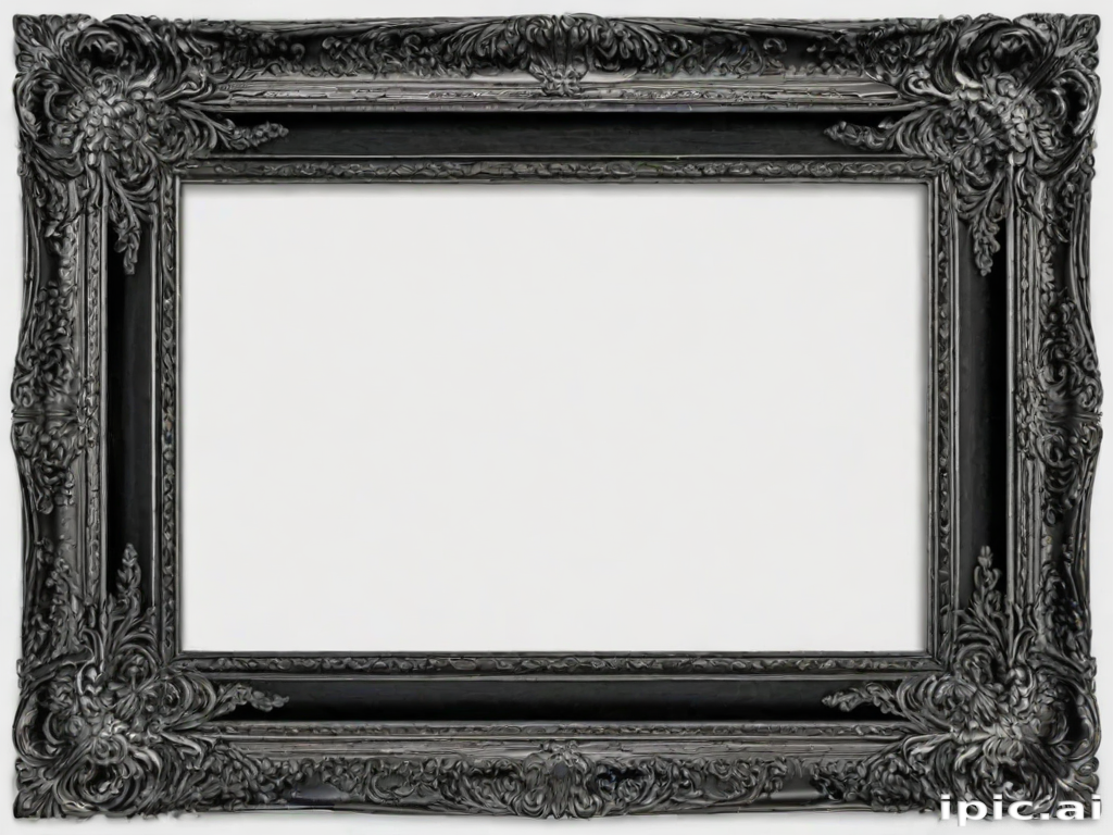 black picture frame png