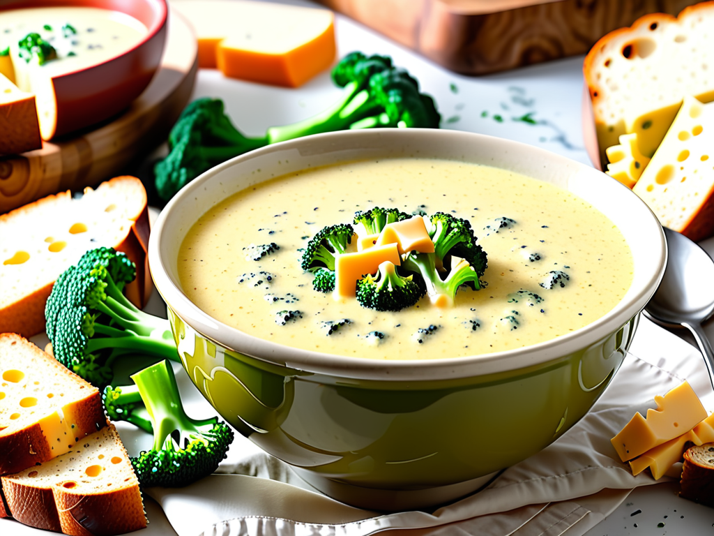 what to eat with broccoli cheddar soup