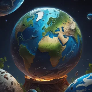 cartoon picture of planet earth
