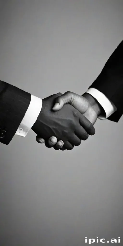 handshake black and white