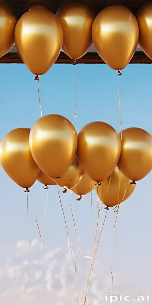 golden balloons