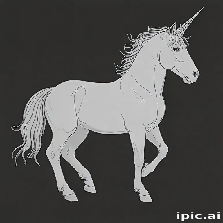 unicorn outline