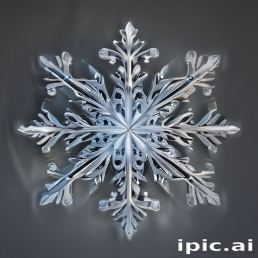 Intricate Frosty Snowflake Design Captured in Stunning Detail and Clarity