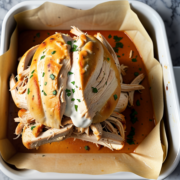 pulled chicken in the oven