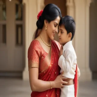 indian mom and son