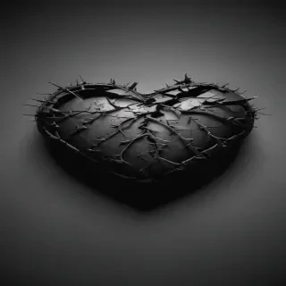 broken heart black