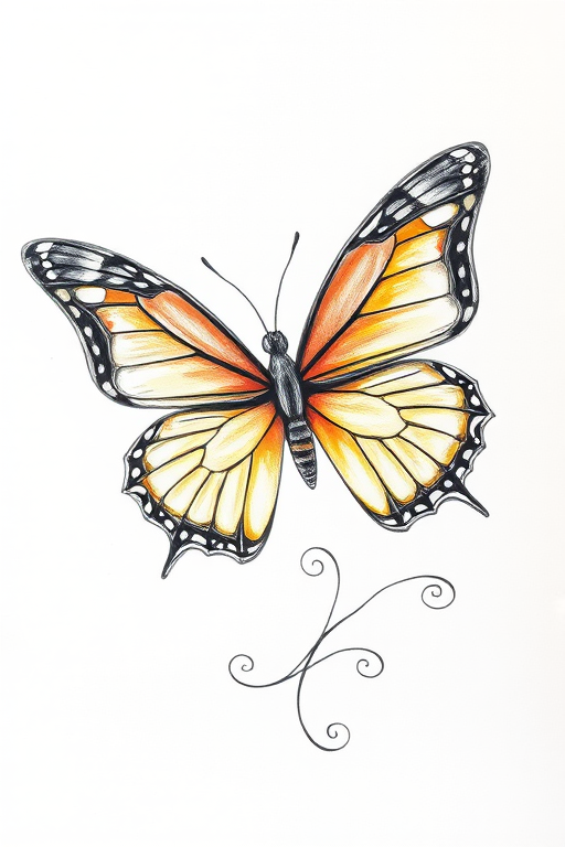 picture of a butterfly drawing