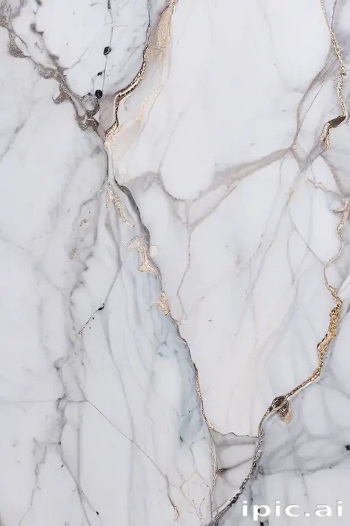 Elegant Marble Texture with Gold Veins and Soft Gray Tones Background.