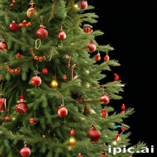 Beautifully Decorated Christmas Tree with Colorful Ornaments and Lights