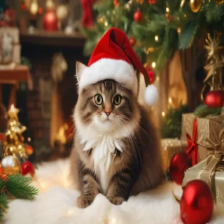 cat christmas wallpaper
