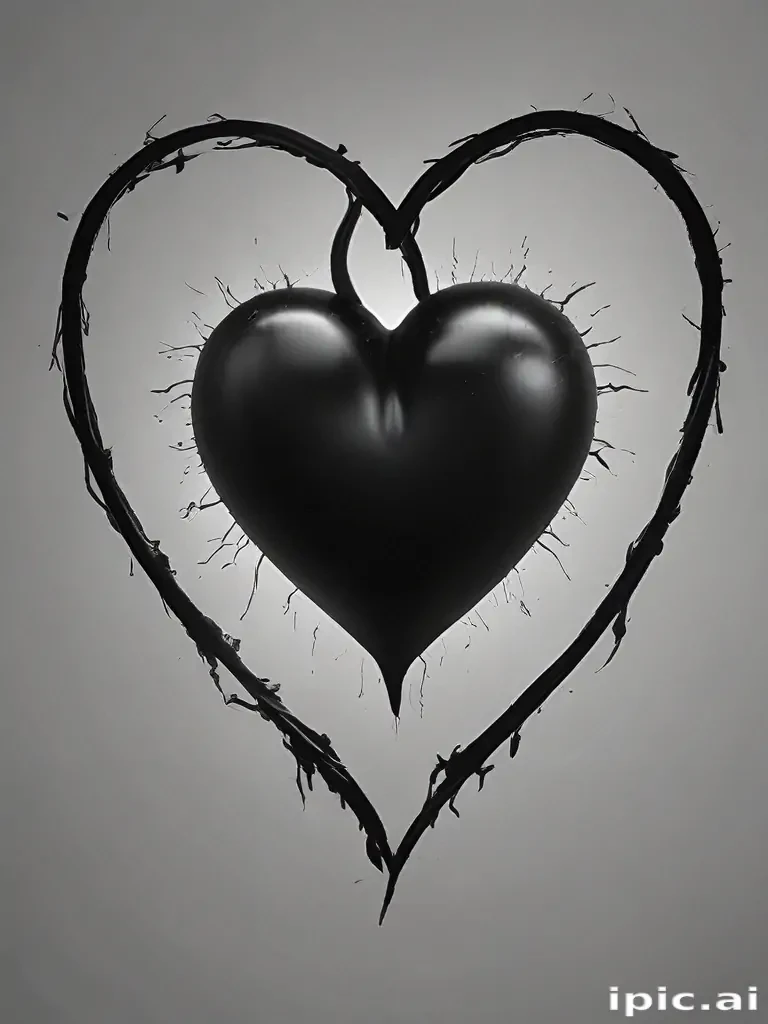 black heart transparent