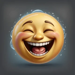 transparent laughing emoji