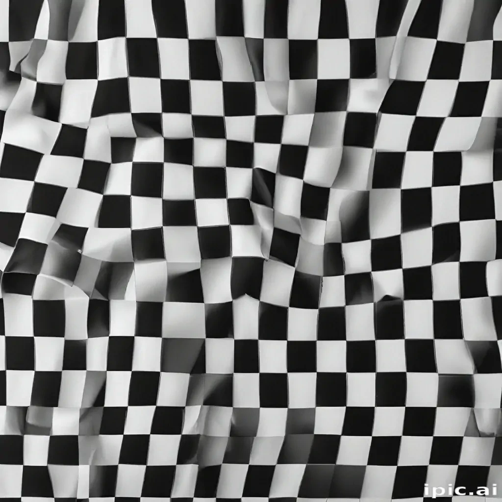 black and white checkered background