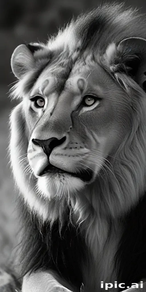 lion black and white pictures