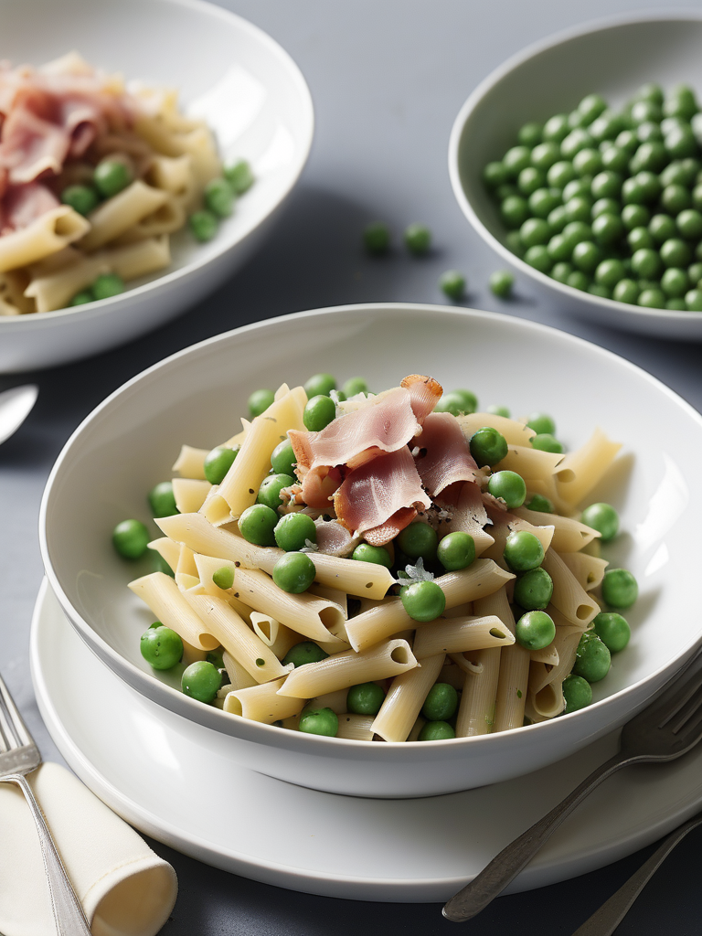 pasta with pancetta and peas