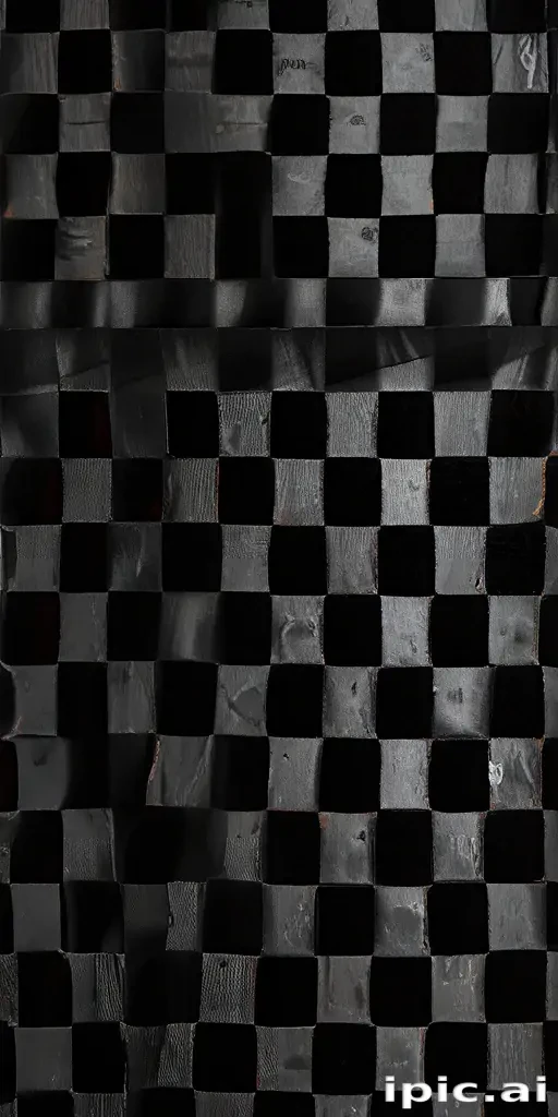 black checkered background