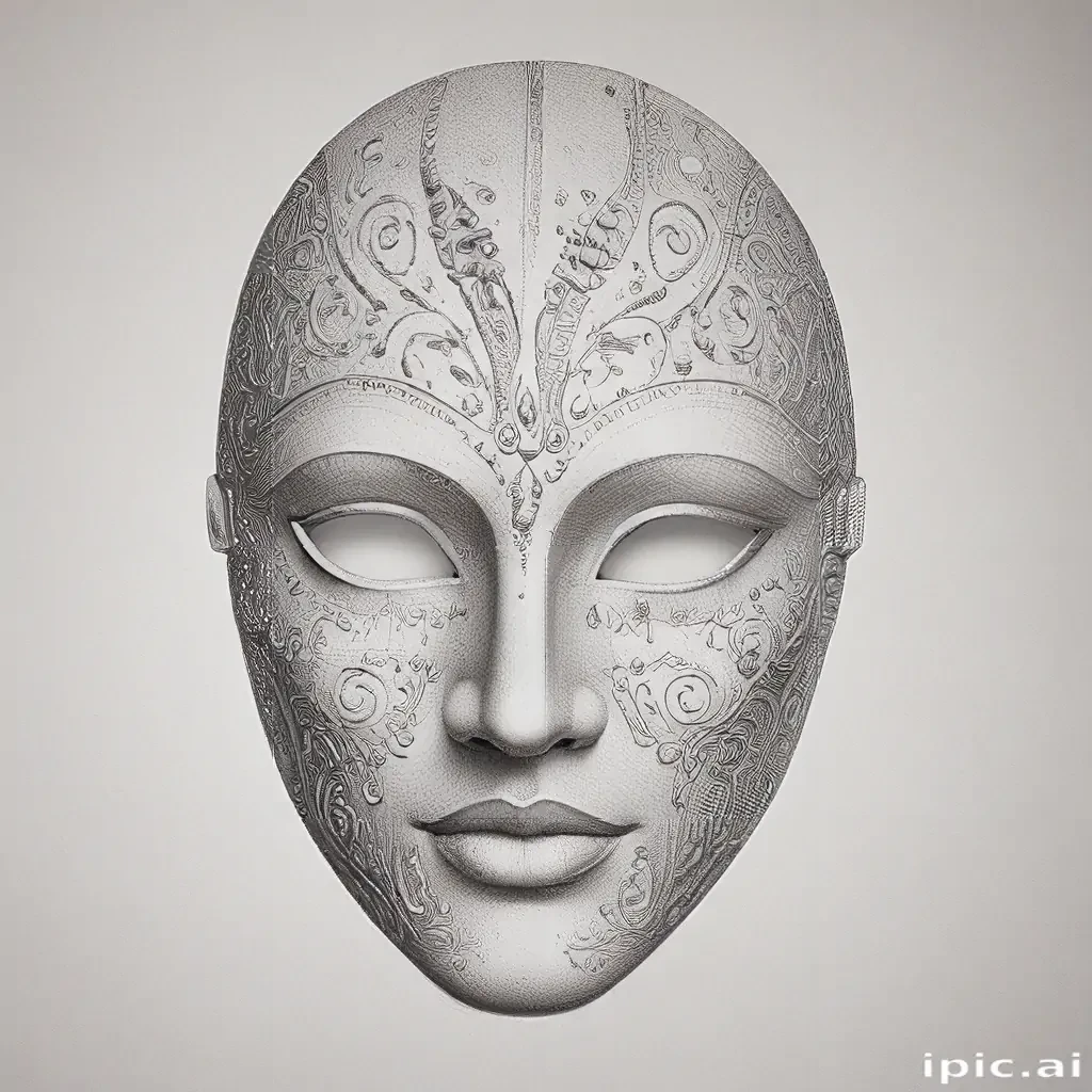 drawing of a mask