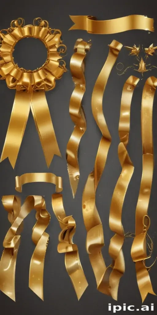 gold ribbon clipart