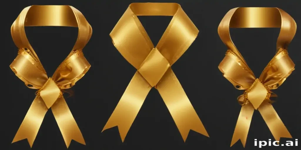 gold ribbon clipart
