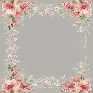 transparent floral border